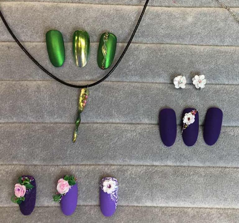 Изработване на бижута към декорациите за маникюр